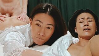 Asian stepmom is tired and asks you to help her relax - porn video