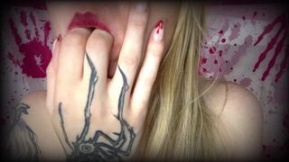 Showing off sexy Halloween cosplay - porn video