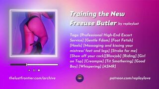 Gentle Fdom Trains the New Freeuse Butler with Her Thighs - porn video