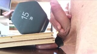 Balls Crushed Under the board and weights - porn video