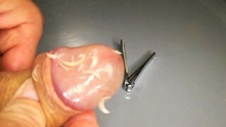 I cut off my long stinky nails and show off my smelly cock - porn video